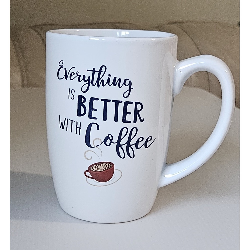 Royal Norfolk Coffee Mug – "Everything Is Better With Coffee" Ceramic Cup